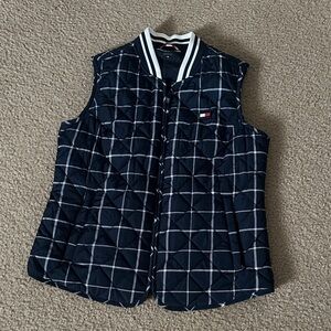 Tommy Hilfiger Black and White Checkered Vest men size M